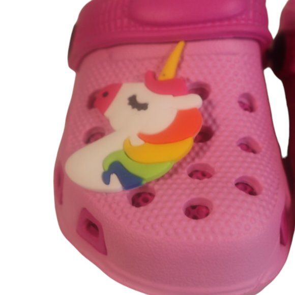 Coastal kick toddler two tone  Pink Fuchsia Crogs Size 8  Baby Infant - Picture 2 of 16